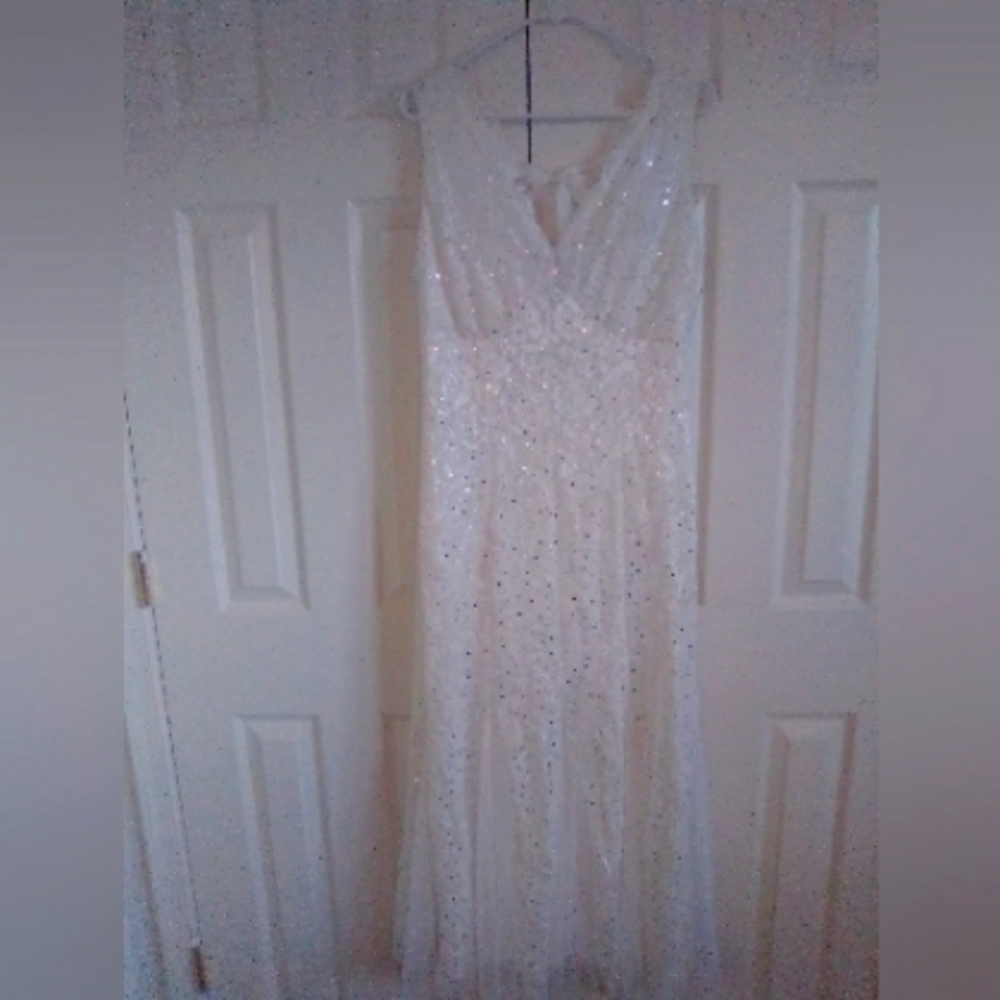 White Sequin Mermaid Gown